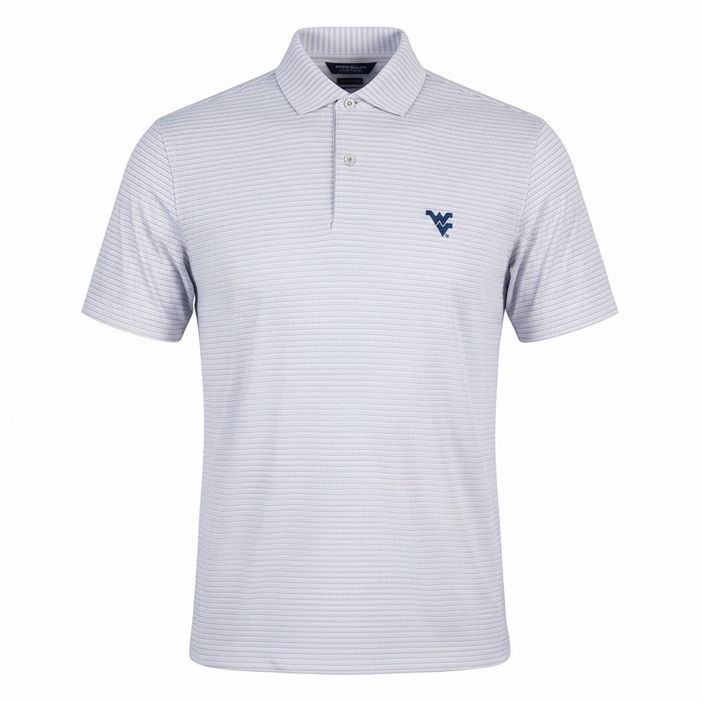 PETER MILLAR WV WHITE/BLUE BRISK TEMPO MESH KNIT