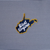 PETER MILLAR NAVY PERTH SUGAR STRIPE JERRY WEST HALF-ZIP