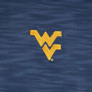 ANTIGUA WVU NAVY SWELL HALF-ZIP