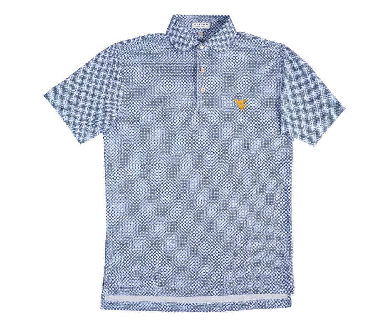 PETER MILLAR WVU WHITE PORTA PERFORMANCE KNIT