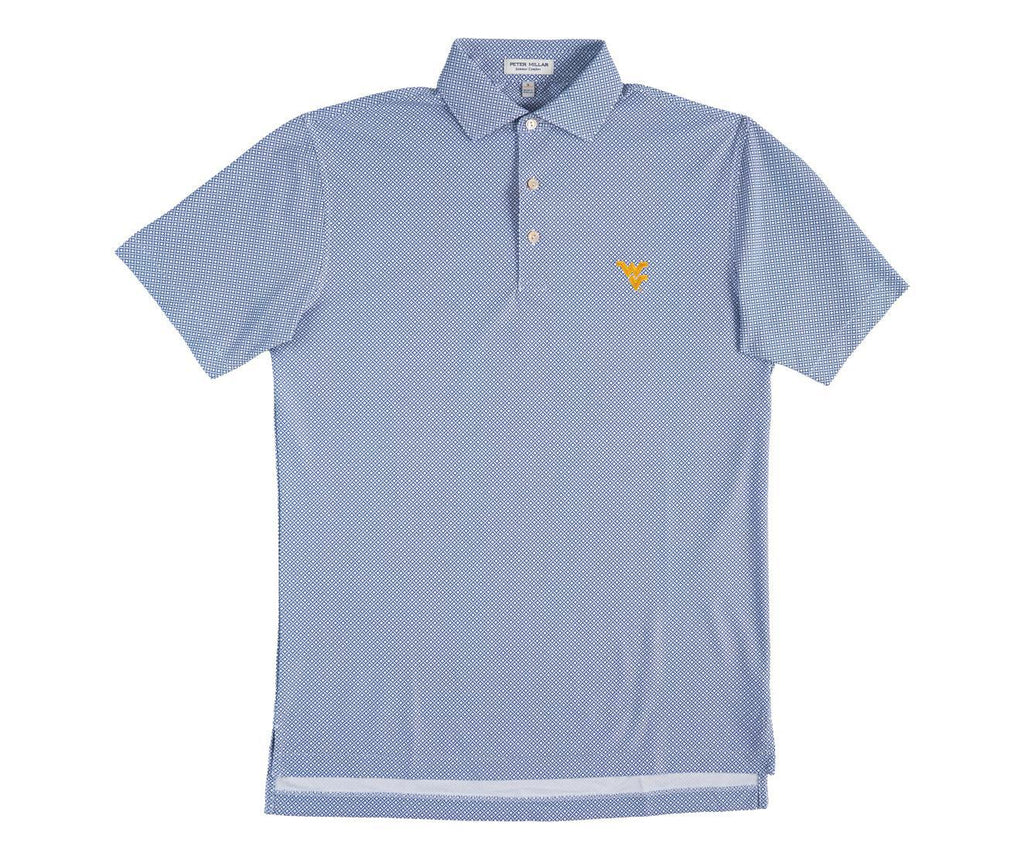 PETER MILLAR WVU WHITE PORTA PERFORMANCE KNIT
