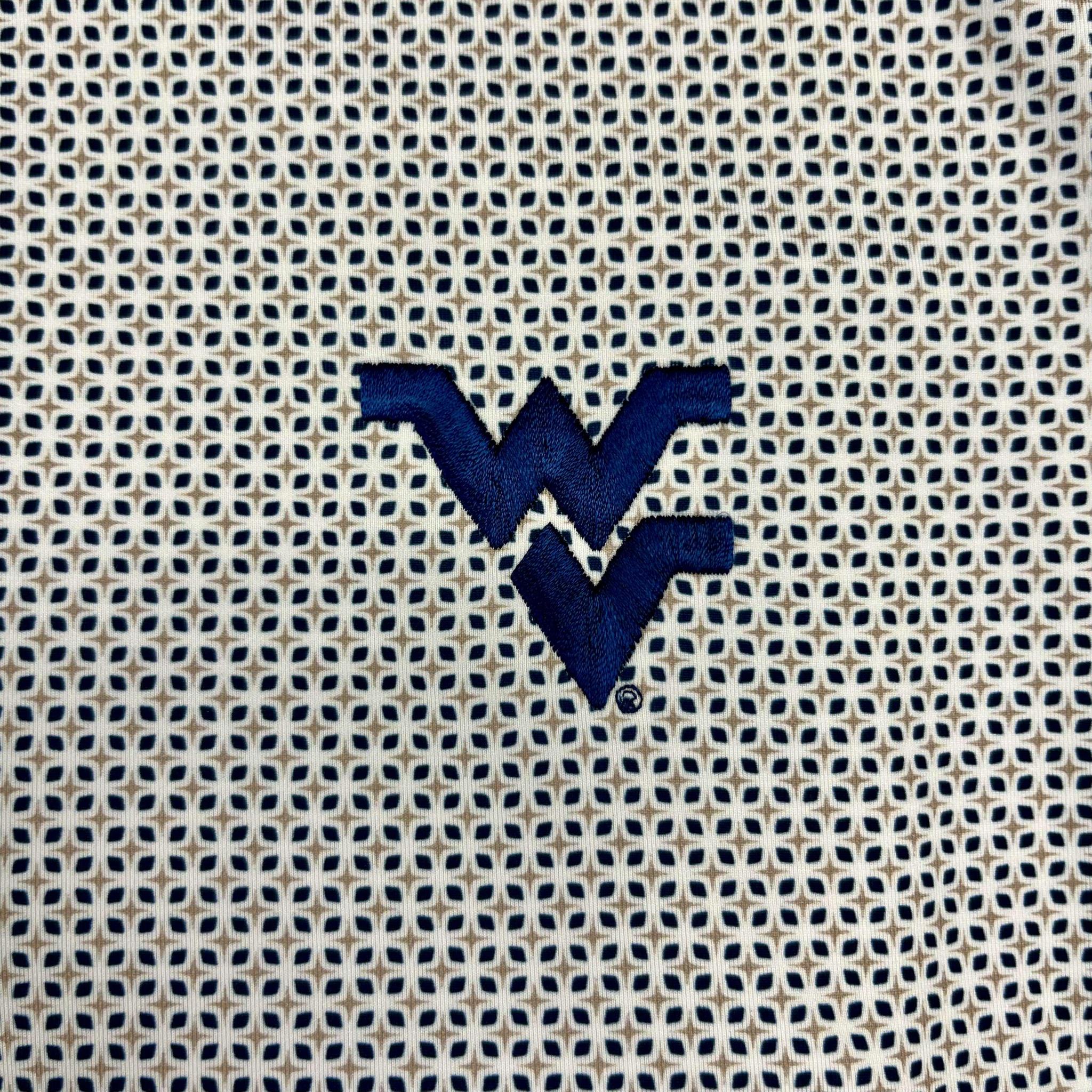 HORN LEGEND WVU WHITE/NAVY/SAND LISBON HALF-ZIP