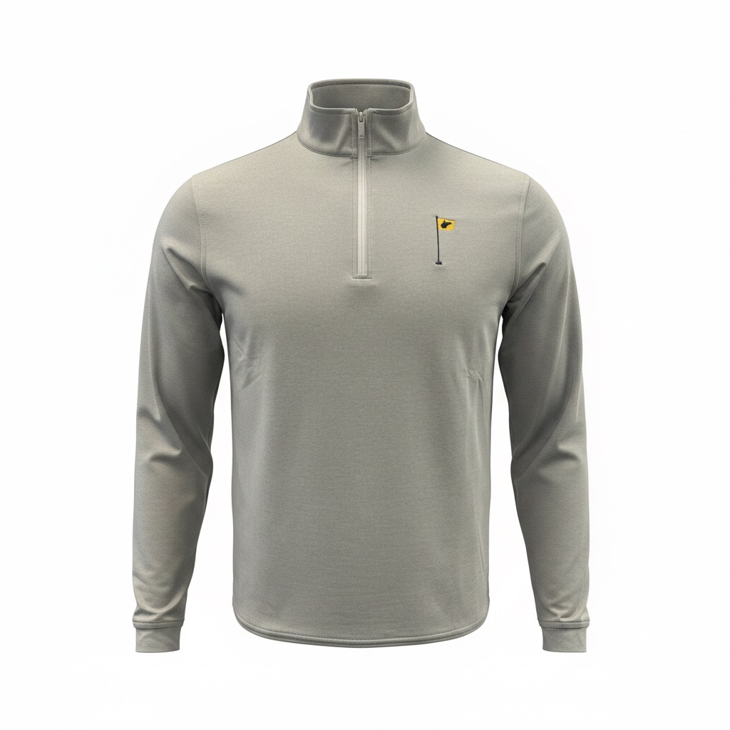 PETER MILLAR GALE GREY WV GOLF PIN HALF-ZIP