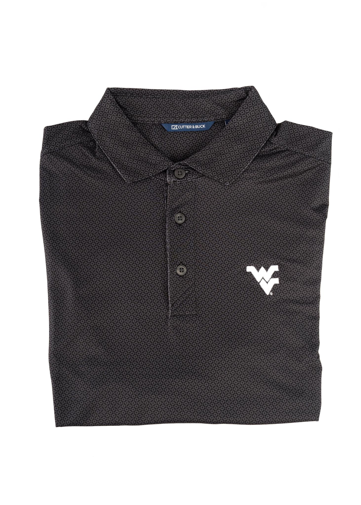 CUTTER & BUCK WVU BLACK WVU PIKE KNIT