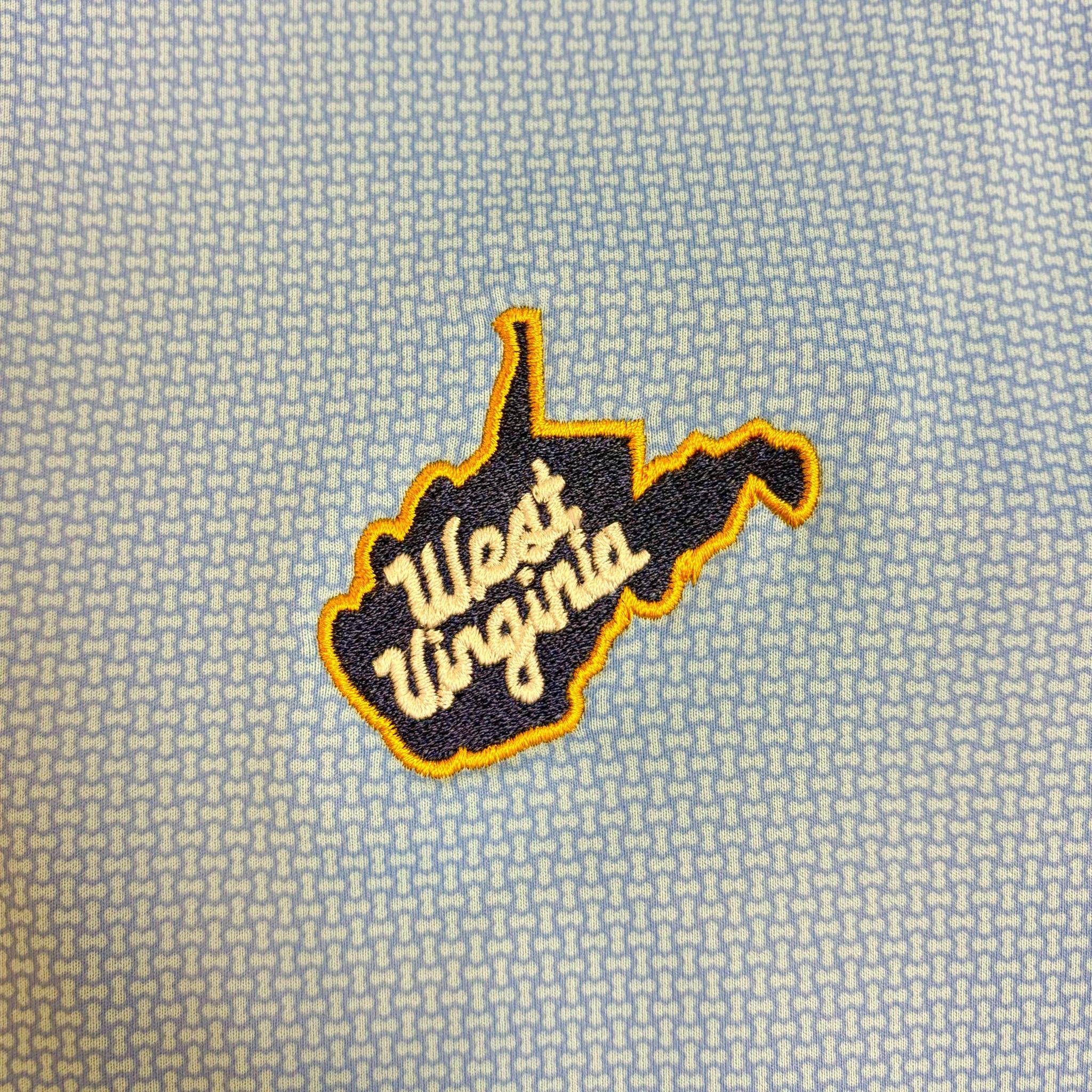 PETER MILLAR PERTH BASKETWEAVE COTTAGE BLUE STATE LOGO