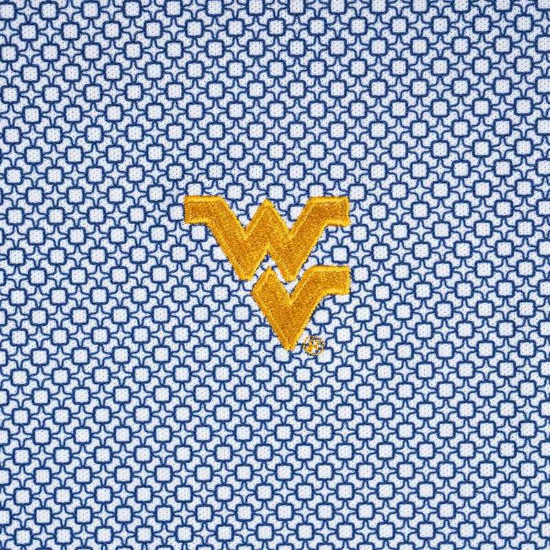 PETER MILLAR WVU WHITE PORTA PERFORMANCE KNIT