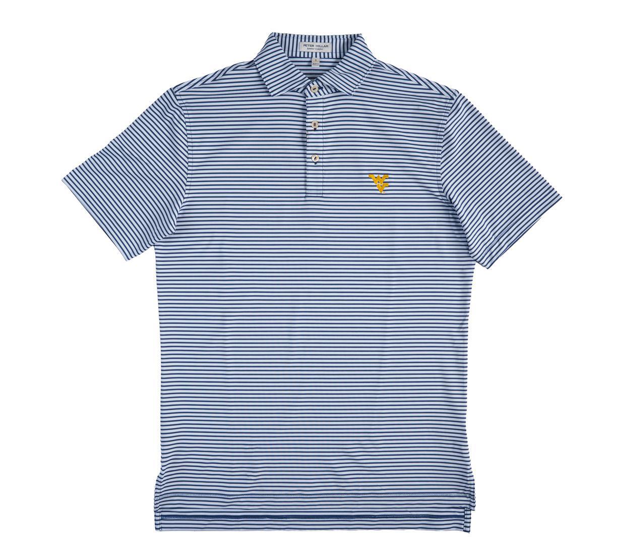 PETER MILLAR SPORT NAVY WVU CULVER PERFORMANCE KNIT