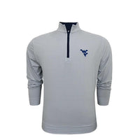 HORN LEGEND WVU WHITE/NAVY/SAND LISBON HALF-ZIP