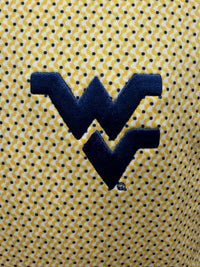 HORN LEGEND WVU FEATHERWEIGHT GOLD DOT HALF-ZIP PLLOVER
