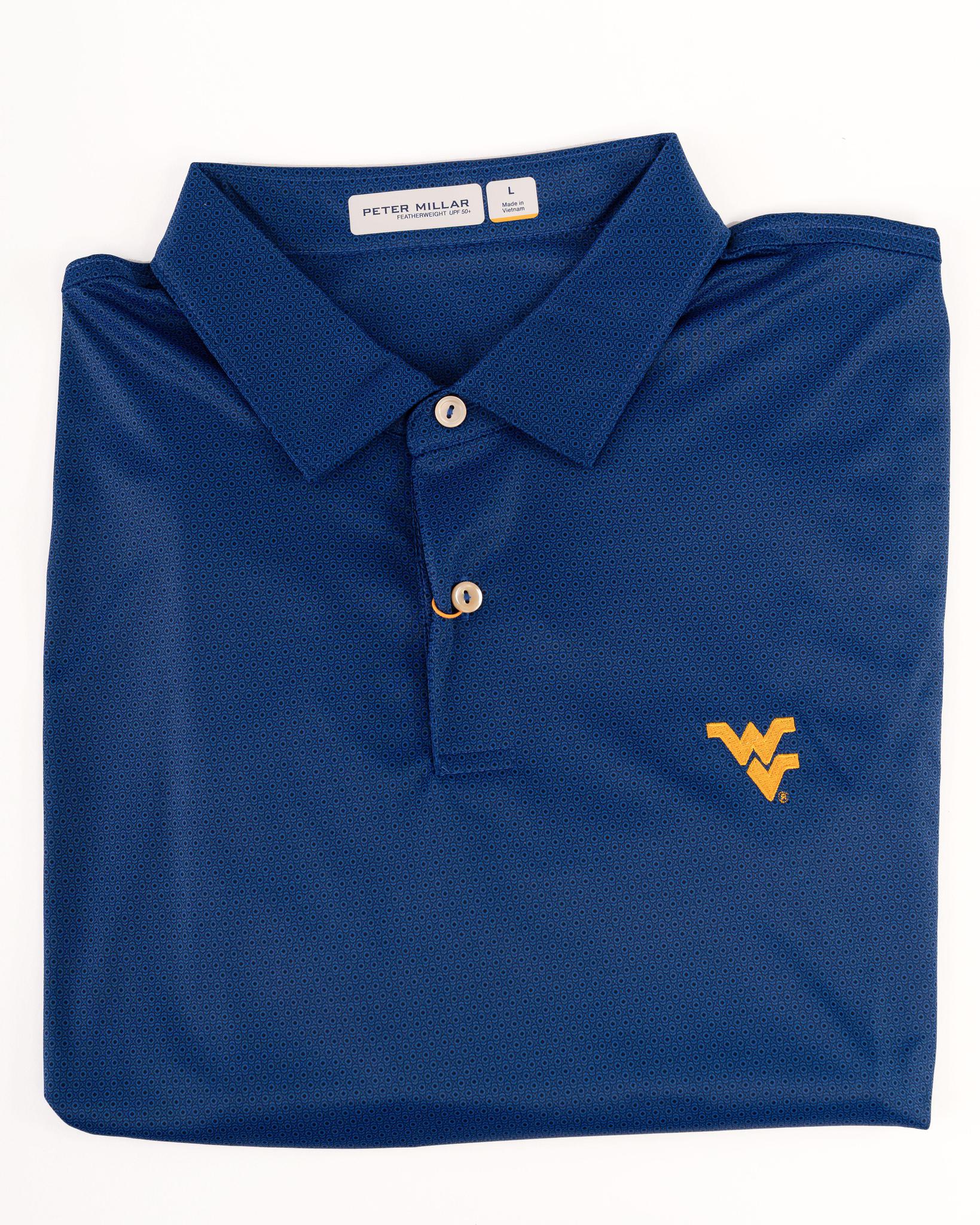 PETER MILLAR WVU FEATHERWEIGHT GEO LINKS PERFORMANCE KNIT