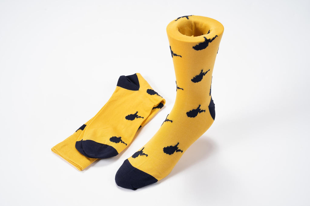 GOLD WV STATE SOCKS