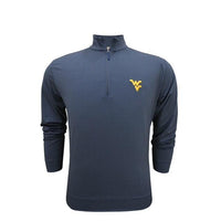 HORN LEGEND WVU NAVY/SAND MEDALLION HALF-ZIP