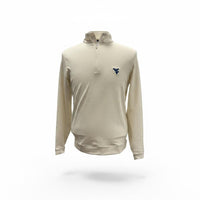PETER MILLAR WVU STONE PERTH SUGAR STRIPE HALF-ZIP