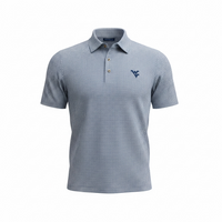 PETER MILLAR WVU HOUNDSTOOTH BORDER PERFORMANCE KNIT