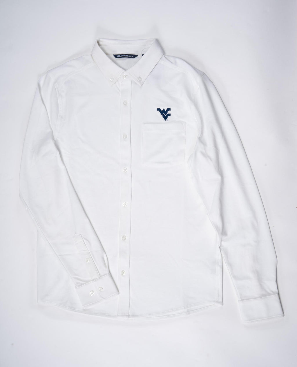 CB WVU WHITE ADVANTAGE BUTTON DOWN