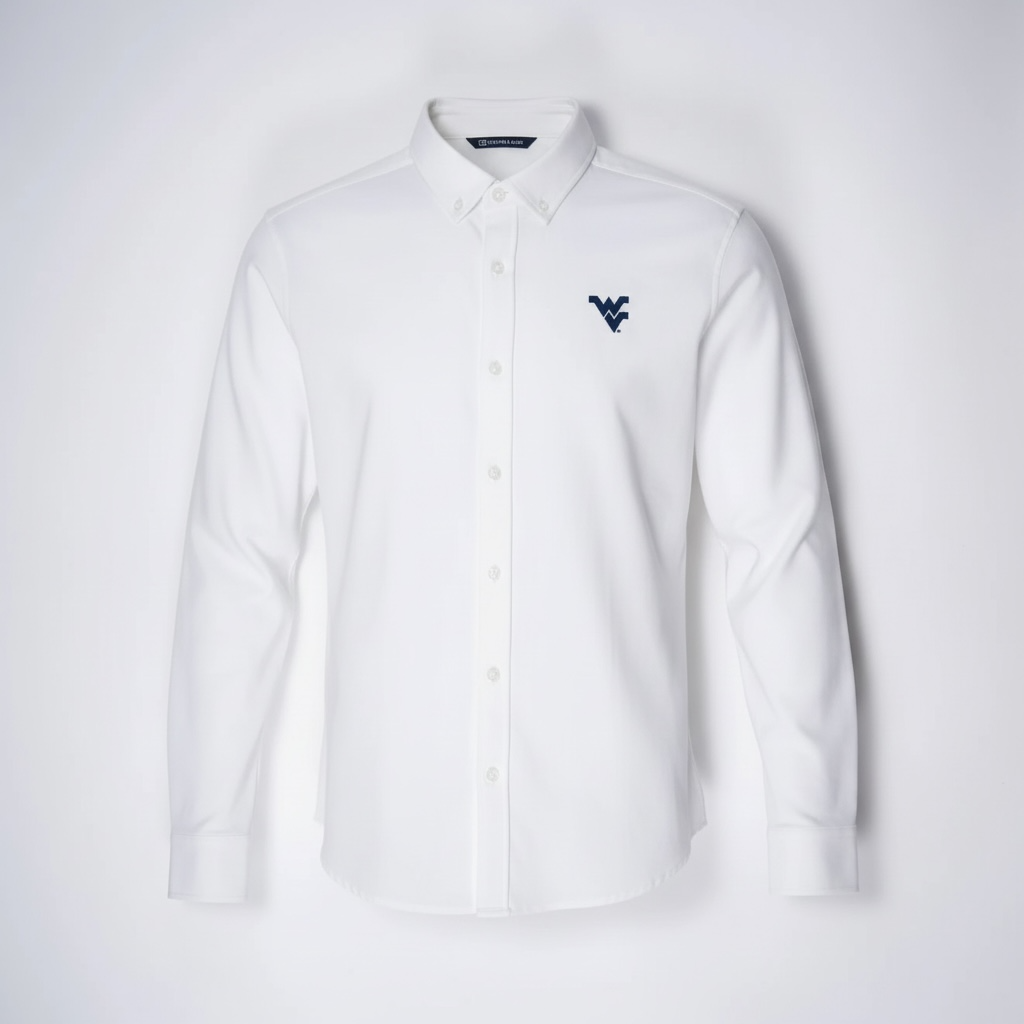 CB WVU WHITE ADVANTAGE BUTTON DOWN