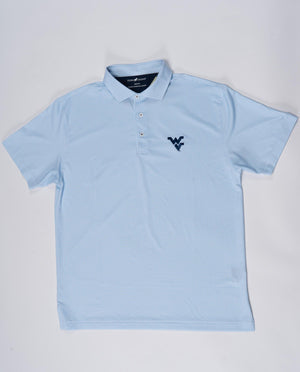 HORN LEGEND WVU LIGHT BLUE MEDALLION KNIT