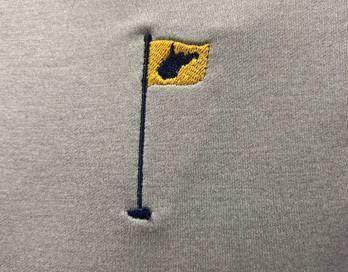 PETER MILLAR GALE GREY WV GOLF PIN HALF-ZIP