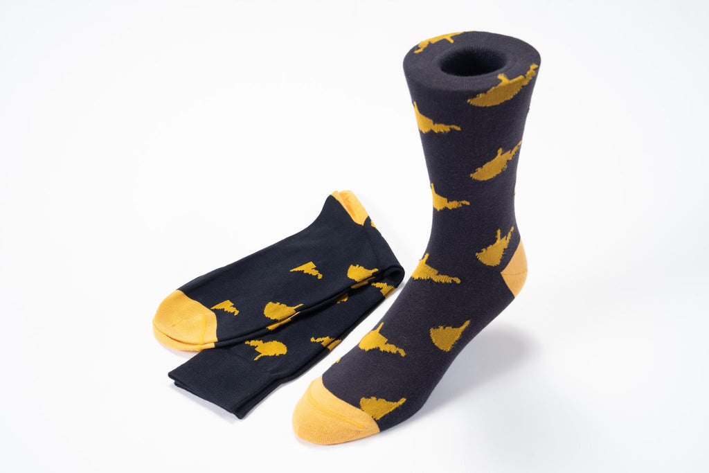 NAVY WV STATE SOCKS