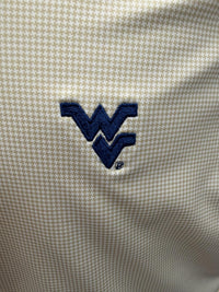 PETER MILLAR WVU GOLD BORDER HOUNDSTOOTH KNIT