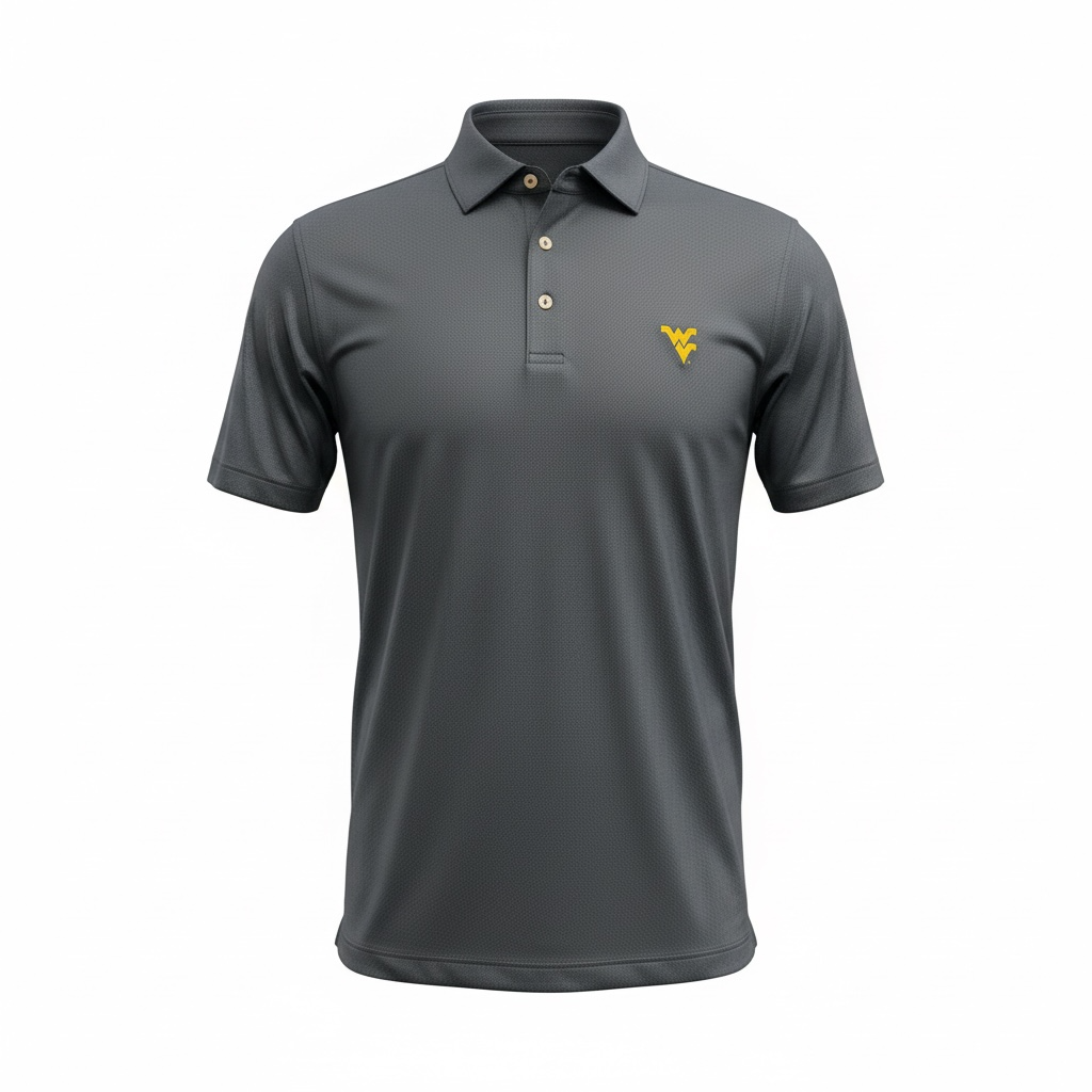 PETER MILLAR WVU BLACK HUGO PERFORMANCE KNIT