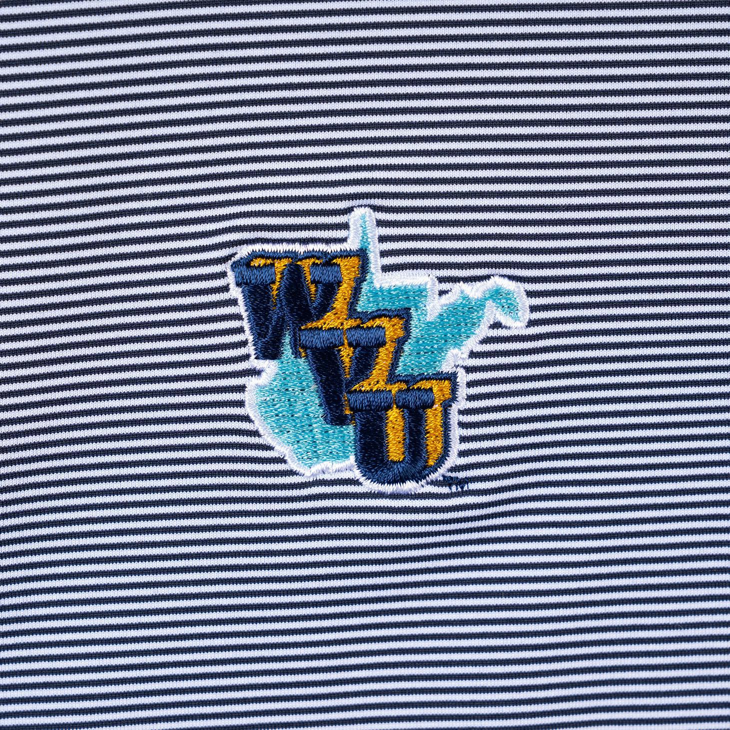 PETER MILLAR NAVY JUBILEE THROWBACK LOGO KNIT