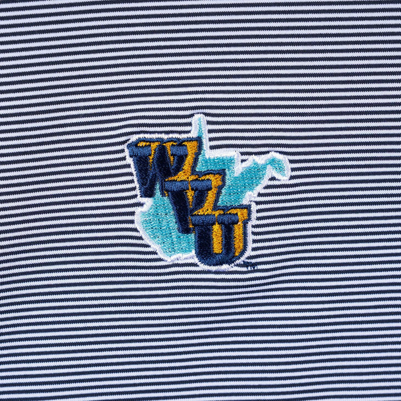 PETER MILLAR NAVY JUBILEE THROWBACK LOGO KNIT