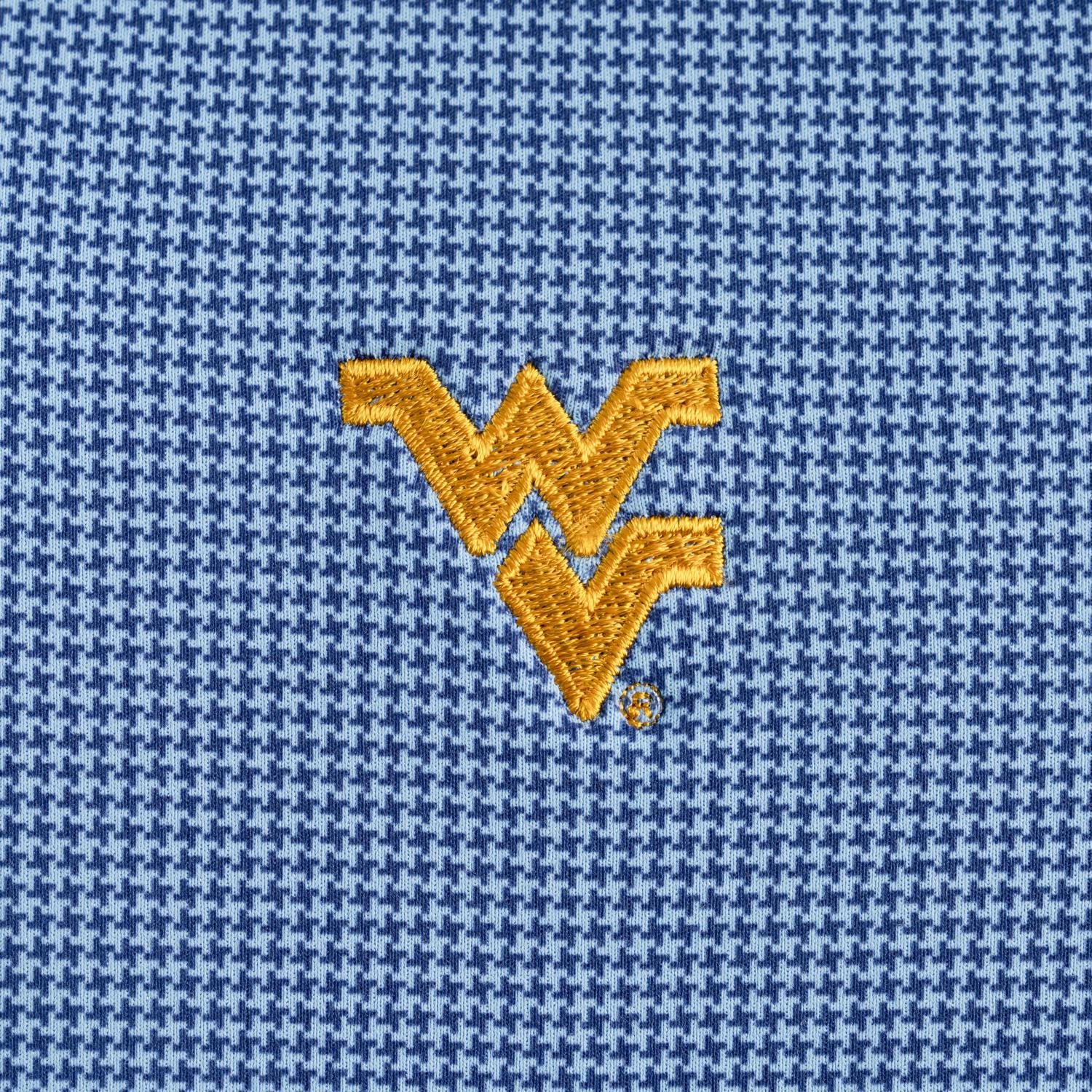 PETER MILLAR WVU PINE PERFORMANCE HOUNDSTOOTH HOODIE