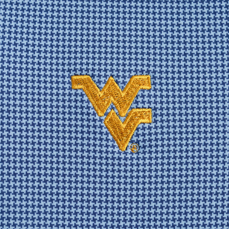 PETER MILLAR WVU PINE PERFORMANCE HOUNDSTOOTH HOODIE