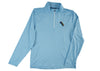 CUTTER & BUCK LIGHT BLUE COAST LINE THROWBACK LOGO HALF-ZIP