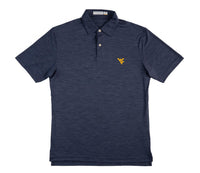 PETER MILLAR NAVY WVU FEATHERWEIGHT KNIT