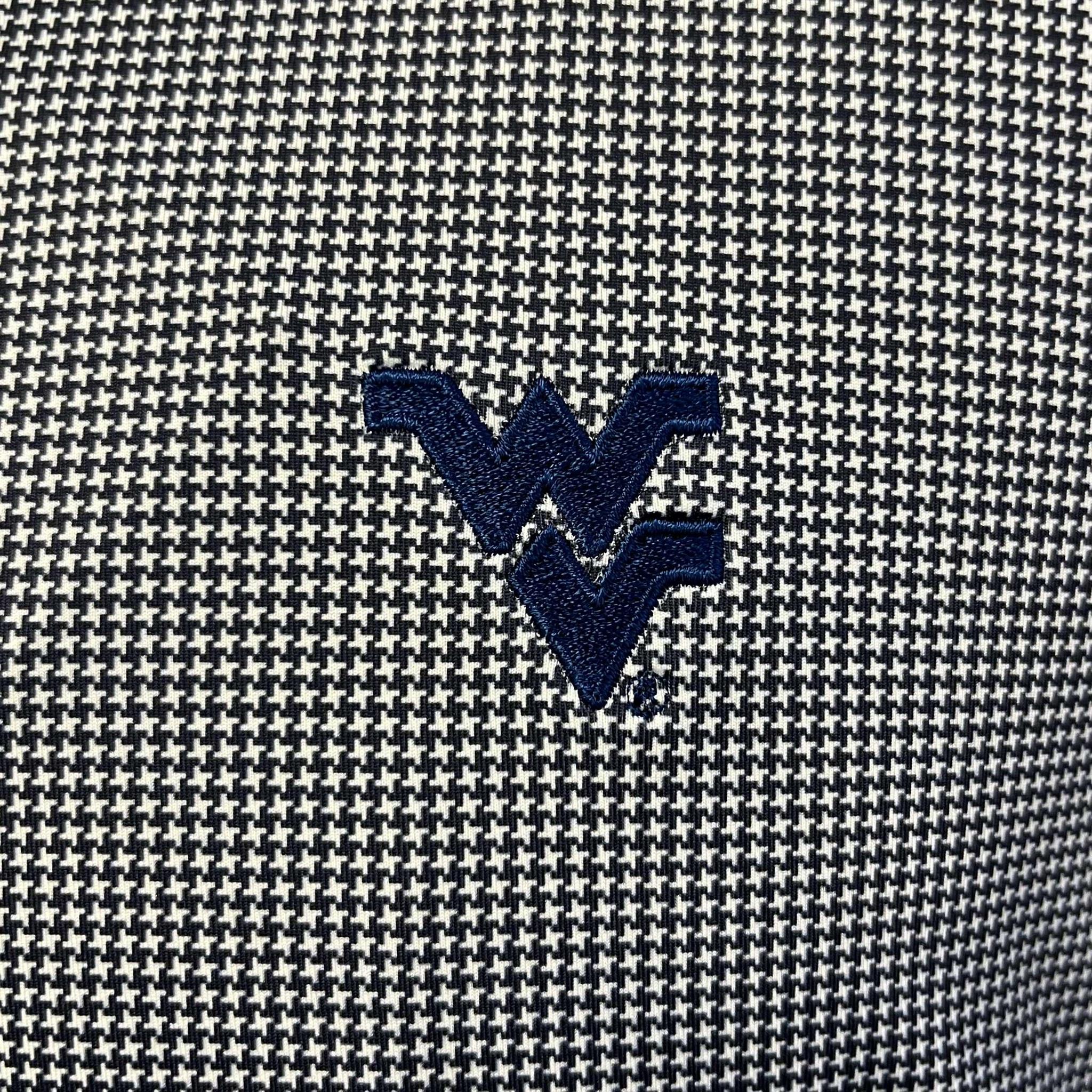 PETER MILLAR WVU HOUNDSTOOTH BORDER PERFORMANCE KNIT
