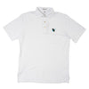 PETER MILLAR THROWBACK LOGO WHITE KNIT