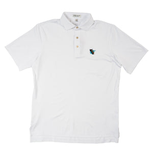 PETER MILLAR THROWBACK LOGO WHITE KNIT