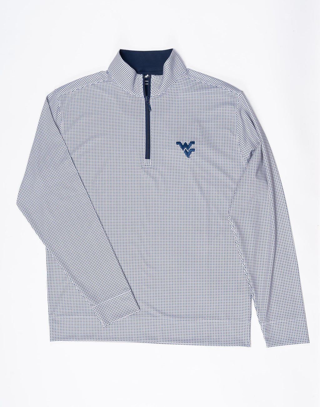 HORN LEGEND WV WHITE/NAVY CHECK HALF-ZIP
