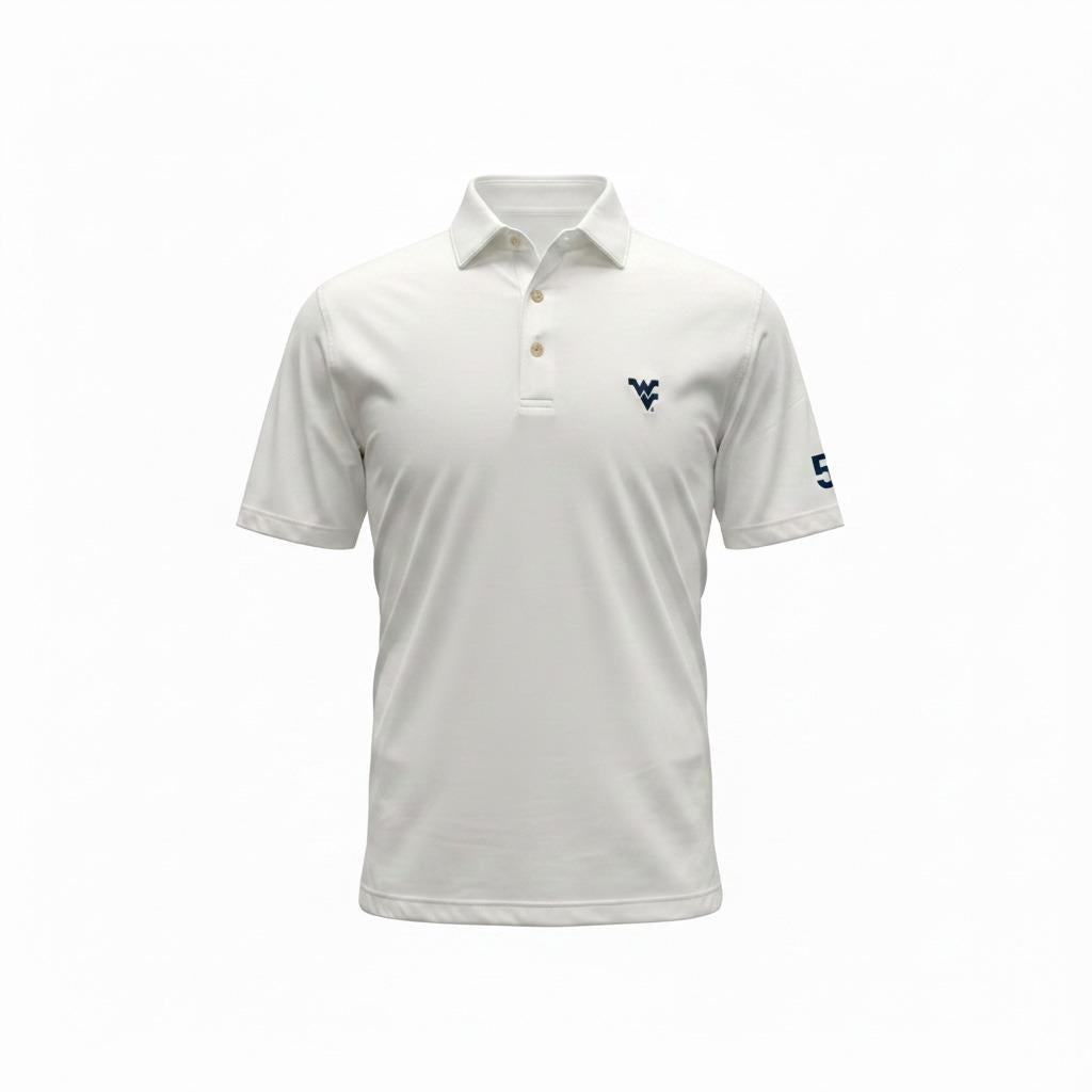 PETER MILLAR WVU WHITE 5 KNIT