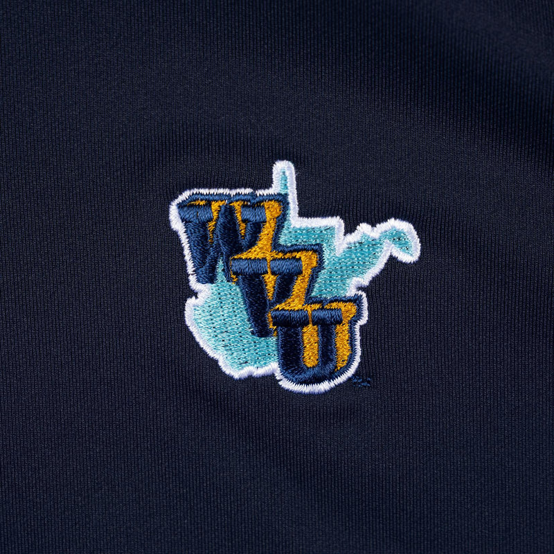 PETER MILLAR THROWBACK LOGO NAVY PERTH HALF-ZIP