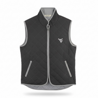 HORN LEGEND WVU CHARCOAL QUILTED VEST