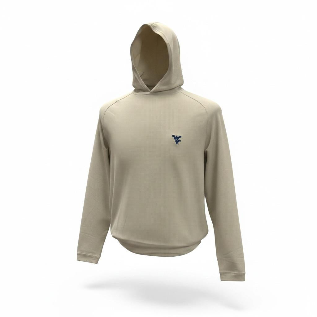 PETER MILLAR WVU BRITISH GREY PINE PERFORMANCE HOODIE