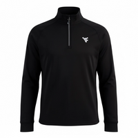 CUTTER & BUCK WV BLACK ADAPT HALF-ZIP