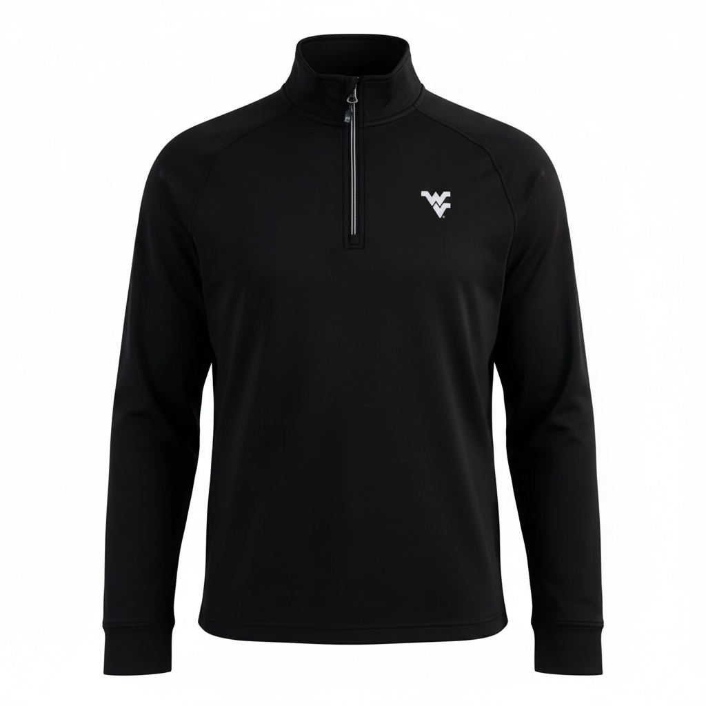 CUTTER & BUCK WV BLACK ADAPT HALF-ZIP