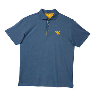 HORN LEGEND NAVY MOSAIC WVU POLO