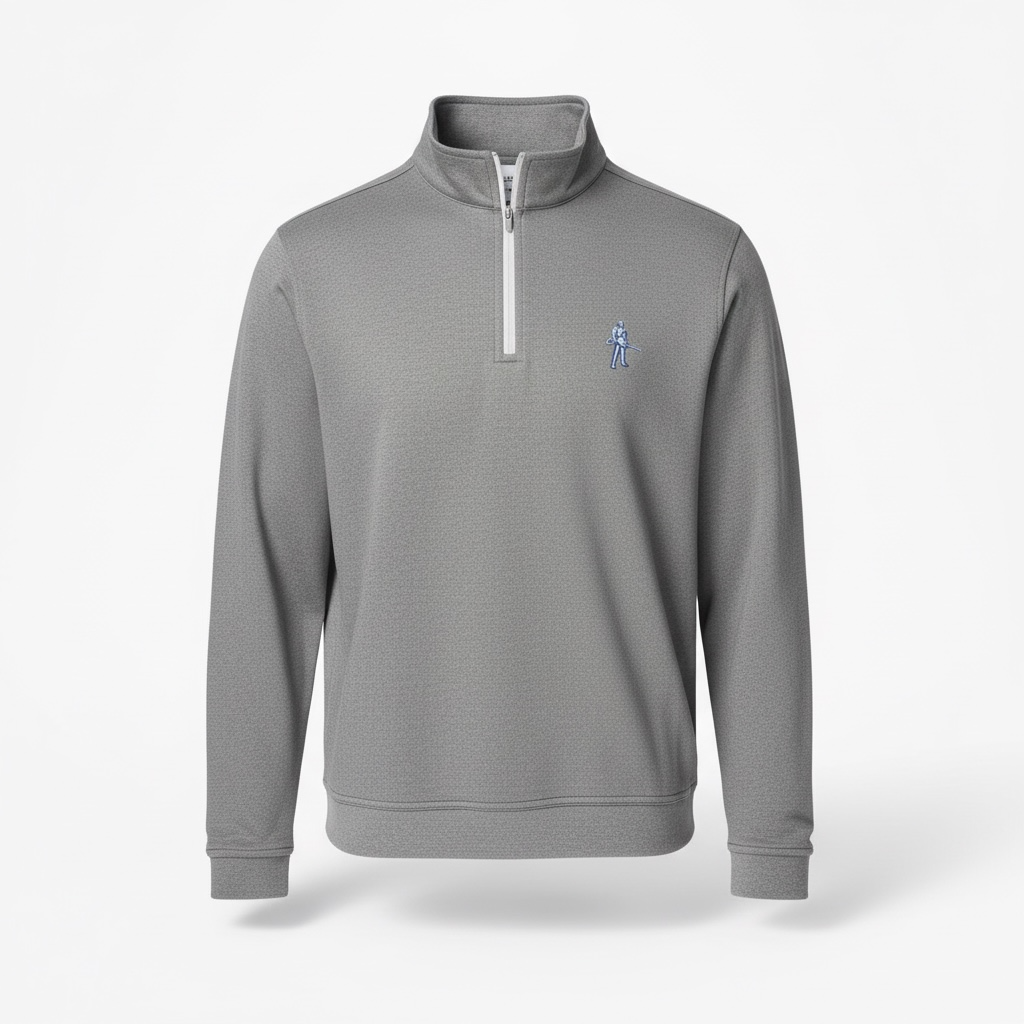 PM WV MOUNTAINEER GREY PERTH HALF-ZIP