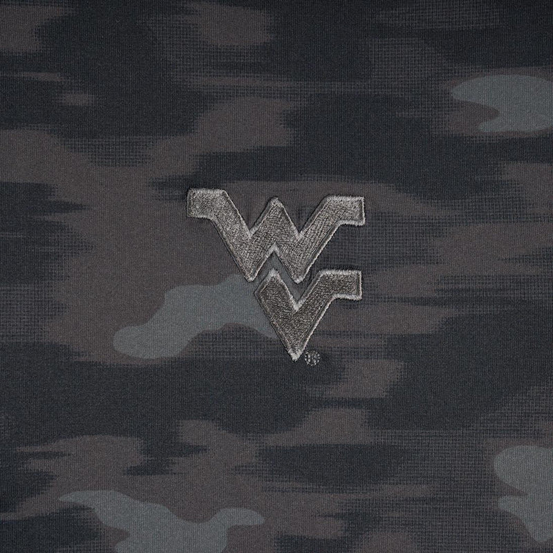ANTIGUA WVU TURF BLACK HALF-ZIP PULLOVER