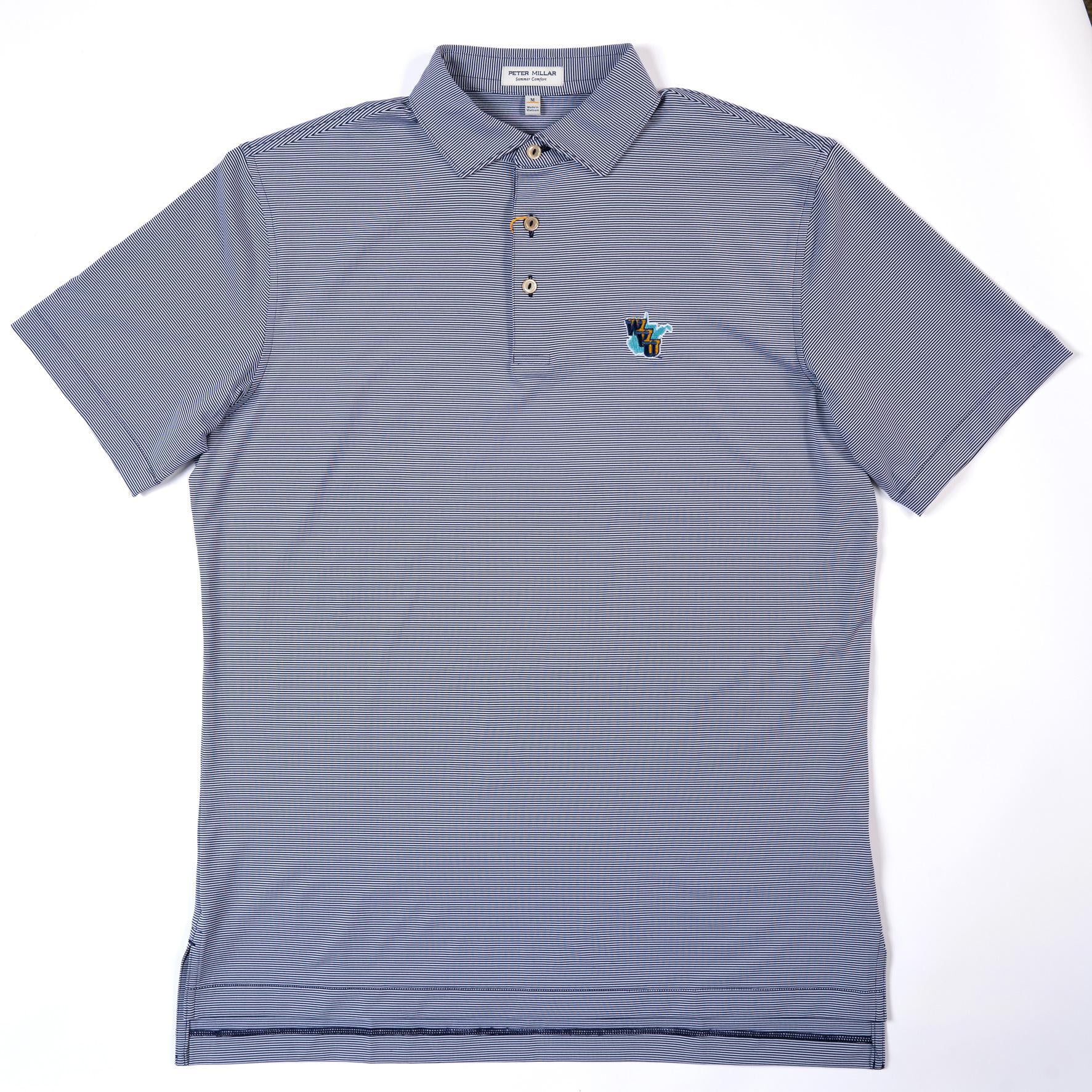 PETER MILLAR NAVY JUBILEE THROWBACK LOGO KNIT