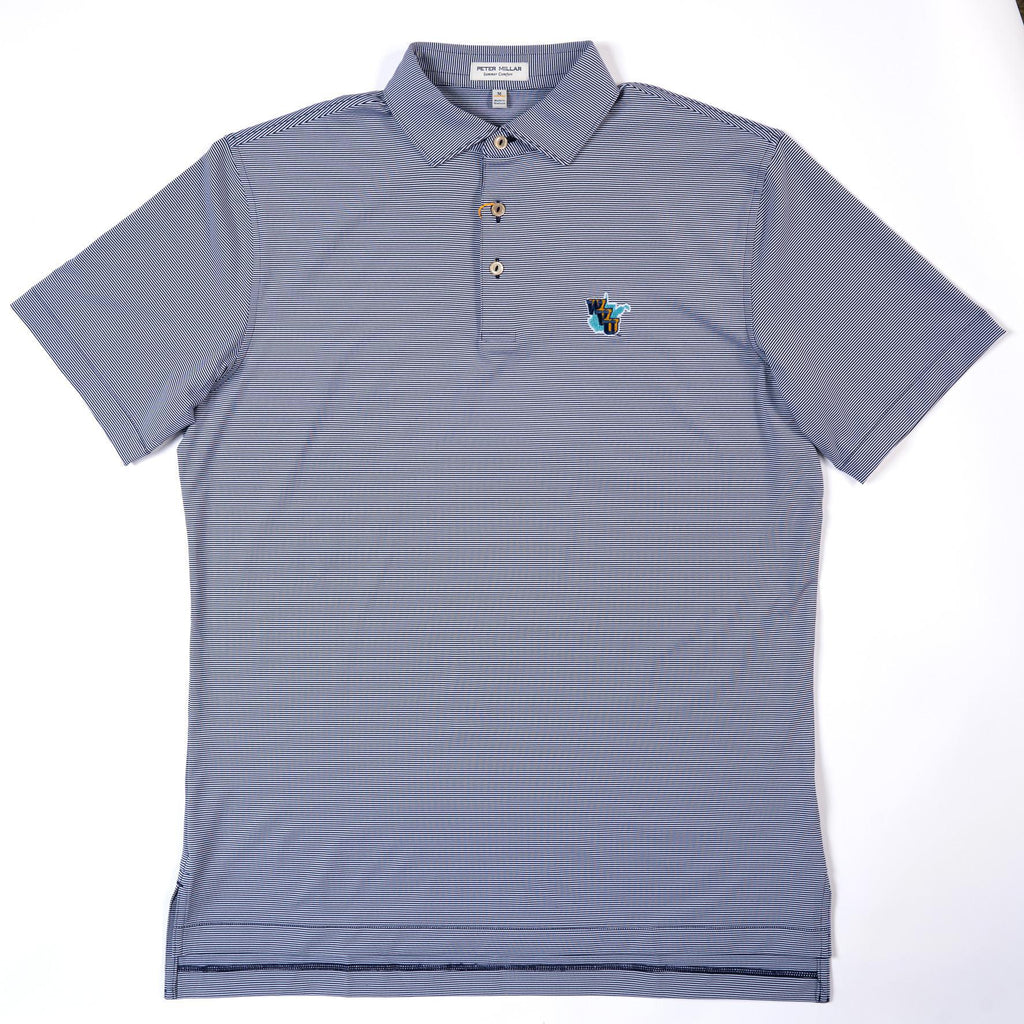 PETER MILLAR NAVY JUBILEE THROWBACK LOGO KNIT