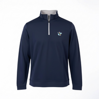 PETER MILLAR THROWBACK LOGO NAVY PERTH HALF-ZIP