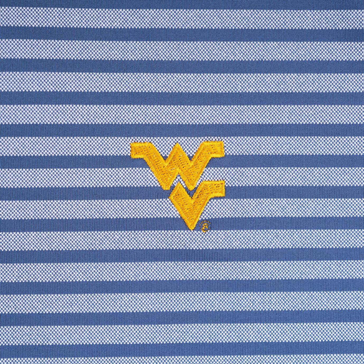 PETER MILLAR CLARK WVU WINDSOR BLUE PERFORMANCE KNIT